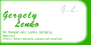 gergely lenko business card